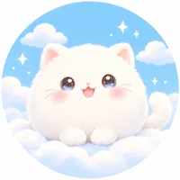 ふわっとFXのマスコット、白い猫の「まる」